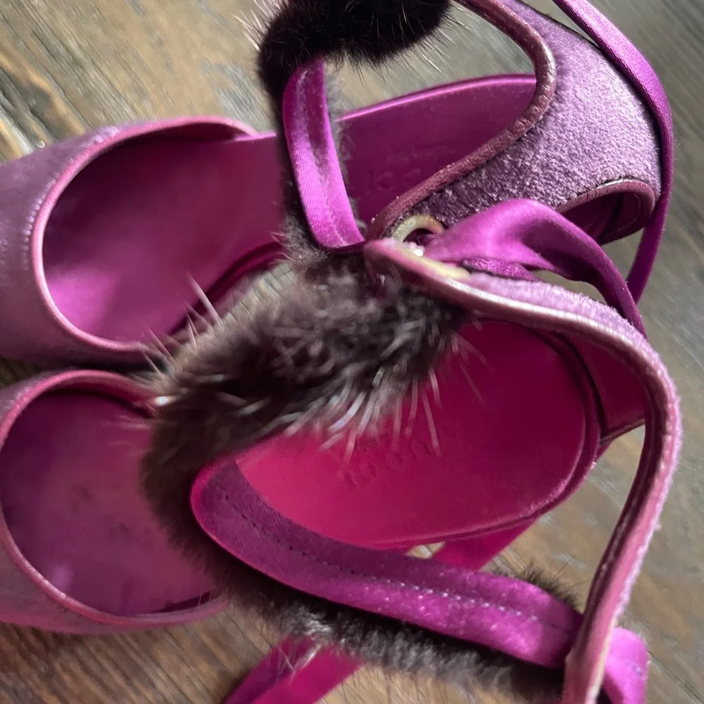 Gucci Purple Tom Ford Farewell Collection Mink Python Velvet Heel Pumps - Picture 5 of 11